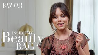 Jenna Ortega Inside my beauty bag  Bazaar UK [upl. by Aneekat]