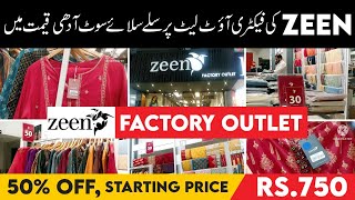 Woww😱😯Zbardast discount on Zeen Factory Outlet Rawalpindi😱50 Off  Stitched amp Unstitched suits👍 [upl. by Wynne438]