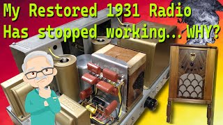 1931 AWA 45E Radio  It Stopped Working [upl. by Arreit]