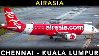 AIRASIA  Airbus A320 Neo  REVIEW of the WORLDS BEST LOW COST airline  Chennai to Kuala Lumpur [upl. by Avlem]