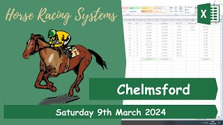 Chelmsford  Excel Spreadsheet Dutching  Horse Racing Betting System  09032024 [upl. by Pattin]