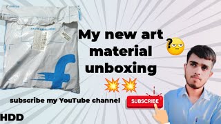 my new art material unboxing video 💥💥drawing trending ✅ [upl. by Eybbob804]