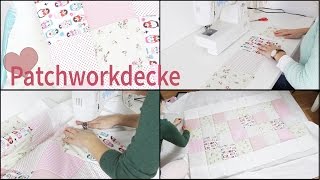 Patchworkdecke Babydecke DIY  Lovethecosmetics [upl. by Calan]