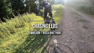 Chasing eBikes around Risca Bike Park and Cwmcarn [upl. by Arymahs355]