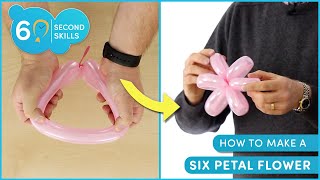 How to Make a Six Petal Balloon Flower  60 Second Skills shorts [upl. by Thacker]