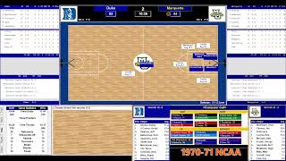 2023 Action PC Basketball 1971 NCAA Tourney Regional Final 2 Duke vs 3 Marquette [upl. by Ailaza]