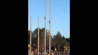 Lumberjack World Championships 2012  90 ft pole climb [upl. by Esilrac]