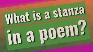 Parts of a Poem  Elements of Poetry  Poetry for Beginners [upl. by Schifra798]