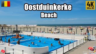 Oostduinkerke Beach  Belgium Walking Tour 4k60fps 2022 ⛱ [upl. by Rugg]