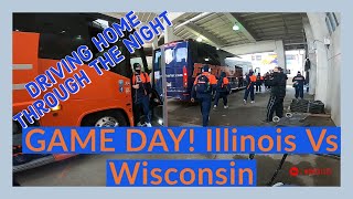 Game day Illinois vs Wisconsin Driving home through the night [upl. by Nosned795]