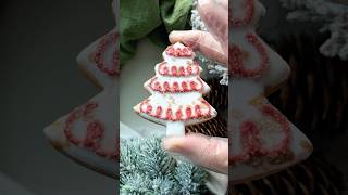 🎄Simple Christmas cookie decorating for beginners cookiedecorating satisfying christmas [upl. by Giorgia]