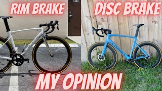 RIM BRAKE vs DISC BRAKE MY OPINIONANSWERING COMMENT Durianrider CHANNEL CREDIT [upl. by Enilec]