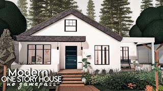 BLOXBURG Modern One Story House Build  no gamepass 60k ♡ [upl. by Lilyan]