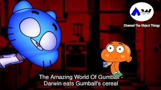 The Amazing World Of Gumball  Darwin eats Gumballs cereal [upl. by Shirley641]