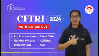 CFTRI M Sc Food Technology 2024  Exam Notification  Application Form  Fees  Exam Date [upl. by Nodmac]