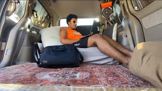 Simple No Build Minivan Conversion Tour  Full Time Nomad living in a Toyota Sienna [upl. by Hulda]