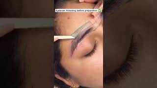 eyebrow threading before preparation ✅ eyebrow threading tricks and tips skincare eyebrows sejal [upl. by Christabelle]