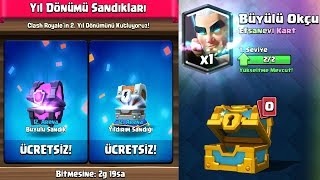 TAÇ SANDIĞINDAN BÜYÜLÜ OKÇU BELEŞ SANDIKLAR  Clash Royale [upl. by Lehcer]