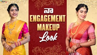 నా Engagement Makeup Look  No Foundation Bridal Makeup  Usa Telugu Vlogs  Blend with Anoo [upl. by Leela731]