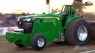 Tractor Pulling 2024 Pro Stock Tractors pulling in Shipshewana IN  Pro Pulling League [upl. by Yttam114]