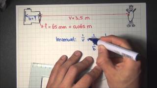 Licht lenzenformule fotocamera  voorbeeld  natuurkunde [upl. by Ybhsa315]