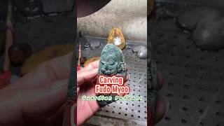 Carving Fudo Myoo on Jade Creating a Powerful Guardian Pendant [upl. by Torie741]