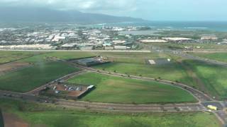 flying over Maui and landing at Kahului Maui Hawaii [upl. by Teufert]