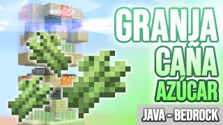 GRANJA AUTOMÁTICA DE CAÑA DE AZÚCAR para MINECRAFT JAVA Y BEDROCK  Tutorial Minecraft [upl. by Bancroft]