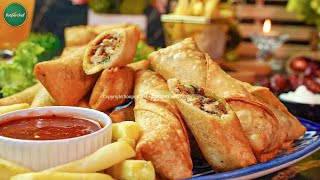 Crispy Chicken Spring Rolls Recipe By SooperChef Perfect Iftar Recipe [upl. by Aihsenet]