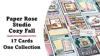 Paper Rose Studio  Cozy Fall  17 Cards 1 Collection [upl. by Jeannette]