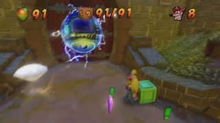 Crash bandicoot 3  double header 100 All boxes and gem [upl. by Crow]