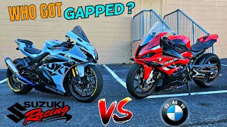 2022 Suzuki GSXR1000R vs BMW s1000rr  Head to Head  Battle Royale [upl. by Kimitri]