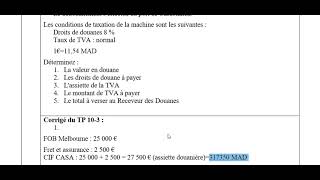 Calcul de la valeur en douane de lassiette et du montant de la TVA à payer et des droits de douane [upl. by Critta]