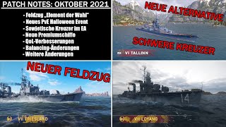 Patch Notes zum Oktober 2021 Update  World of Warships Legends [upl. by Ozkum]