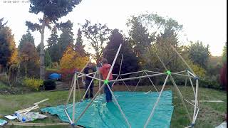 14 ft Geodesic Dome Assembly Time Lapse [upl. by Lrae]