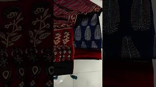 Ajrakh Handblock Printed Modaal silk 3 Piece suit [upl. by Kristofor205]