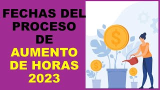 Soy Docente FECHAS DEL PROCESO DE AUMENTO DE HORAS 2023 [upl. by Aihppa]