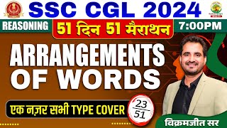 🔥Day 23  Arrangement of Words  SSC CGL MTS 2024  51 Din 51 Marathon  Vikramjeet Sir ssc [upl. by Nadiya898]