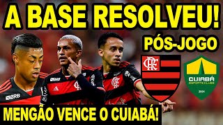 A BASE RESOLVE FLAMENGO VENCE CUIABÁ COM 2 GOLS DE CRIA PÓS JOGO DO MENGÃO X CUIABÁ ARENA PANTANAL [upl. by Hama]