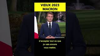 Les vœux 2023 dEmmanuel Macron ✨ extrait 2 [upl. by Lirret]