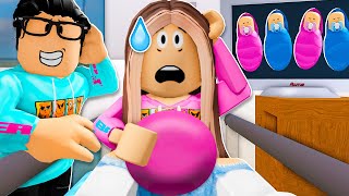 Girlfriend PREGNANT With QUADRUPLETS Roblox [upl. by Aina]