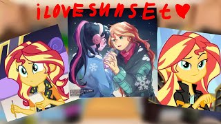 mlp Equestria girls react to tiktok sunset twilight gacha film 1 [upl. by Aliakim]