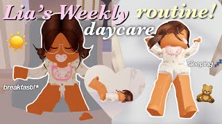 Lias Weekly Daycare Morning Routine 🧸 Roblox Berry Avenue Roleplay [upl. by Ahsemot397]