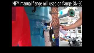 Manual FlangeMill  processing painted flange [upl. by Ydahs537]