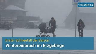 Wintereinbruch im Erzgebirge Der erste Schnee der Saison ❄️ [upl. by Gneh]