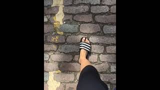 Walking around in Adidas slides [upl. by Yert]