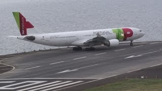 Amazing landing and takeoff TAP Portugal Airbus A330200 CSTOI Madeira Airport [upl. by Eseerahs864]