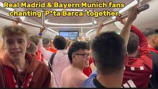 Real Madrid amp Bayern Munich fans chanting Pta Barca together [upl. by Arlyne132]