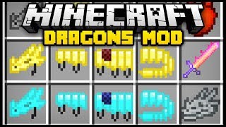 Minecraft DRAGONS MOD Mod Showcase [upl. by Ameehs]