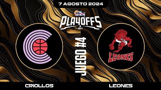 Criollos de Caguas vs Leones de Ponce  Juego 4 Semifinal  BSN2024 [upl. by Eceinal]